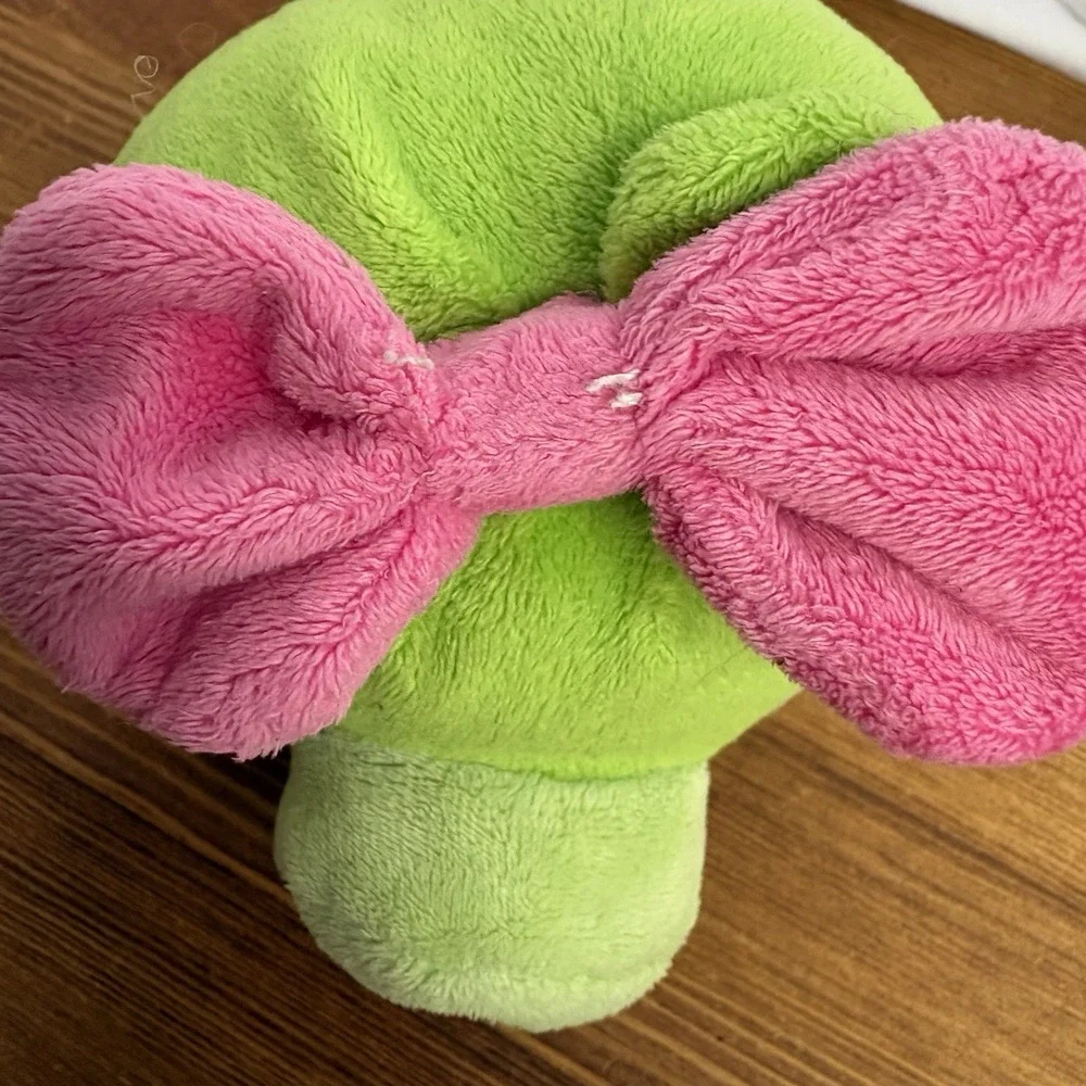 Angry Birds Green Pig Plush Pink Bow Stuffed Animal No Tag Soft Toy No Sound